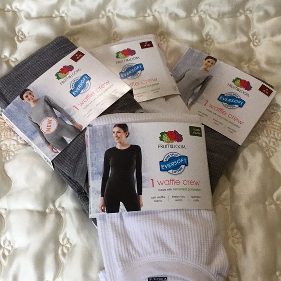 Fruit of the Loom Tops - Fruit of the Loom Women's Cotton Blend Eversoft Waffle Thermal Top, Sizes M XL